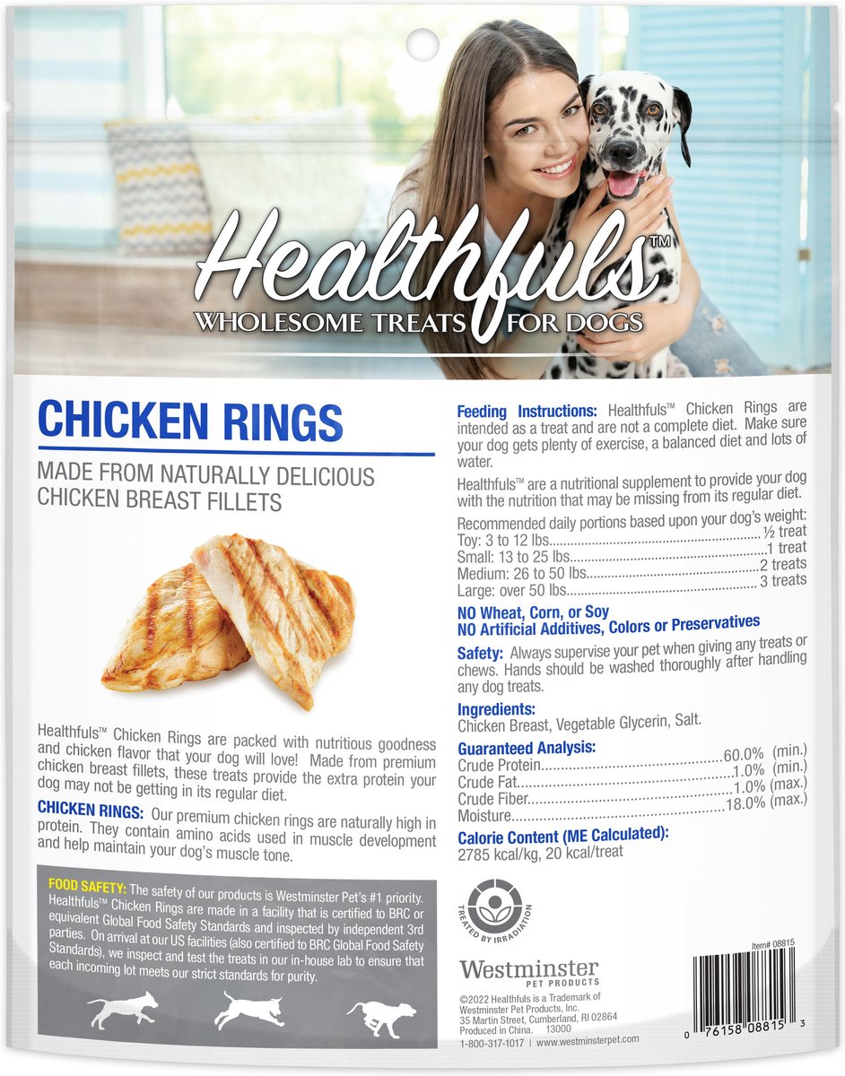 RUFFIN' IT Healthfuls Chicken Rings Jerky Dog Treats