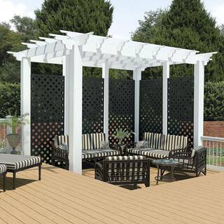 Barrette Outdoor Living 4 ft. Black Vinyl Lattice Cap (2-Pack) 73004693