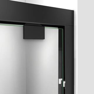 DreamLine Encore 60 in. x 58 in. Semi-Frameless Sliding Tub Door in Satin Black SHDR-1660580-09