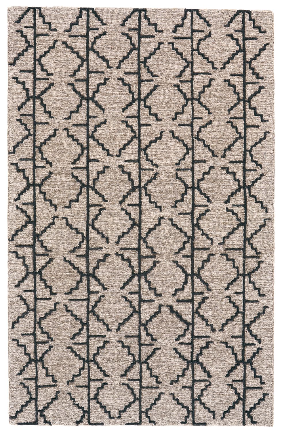 Fadden Hand Tufted Taupe and Black Rug by BD Fine