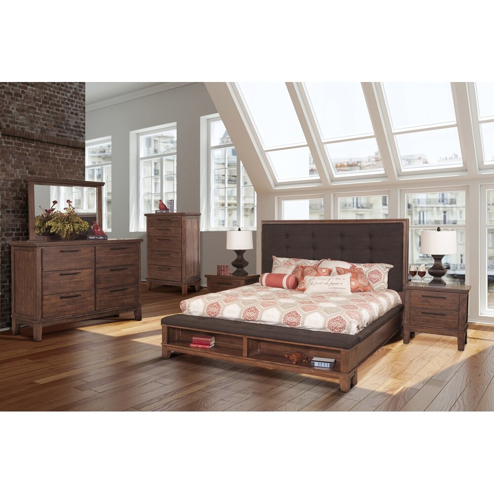 New Classic Furniture Alexander Chestnut 5 Piece Bedroom Set