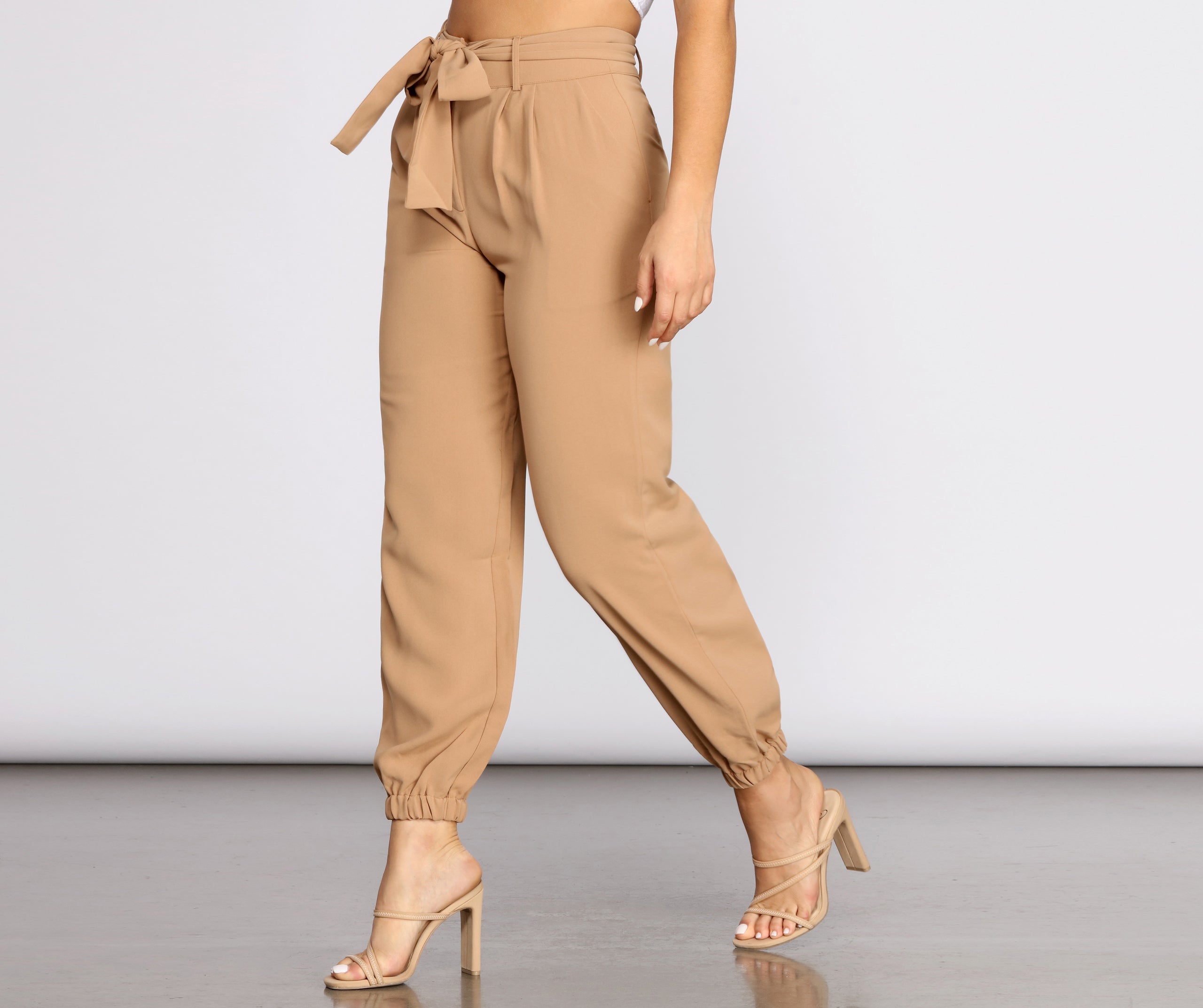 Classic Tie Waist Jogger Pants