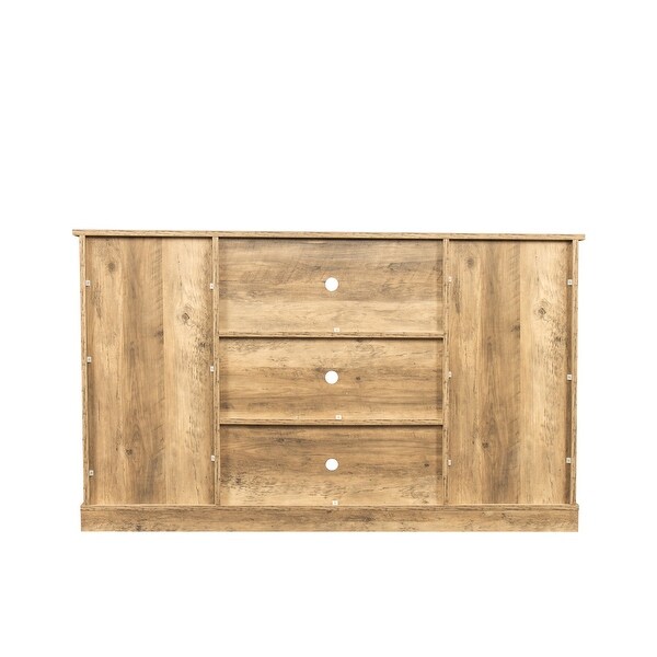 TV Stand Farmhouse Sliding Barn Door Flat Screen Media Console Table