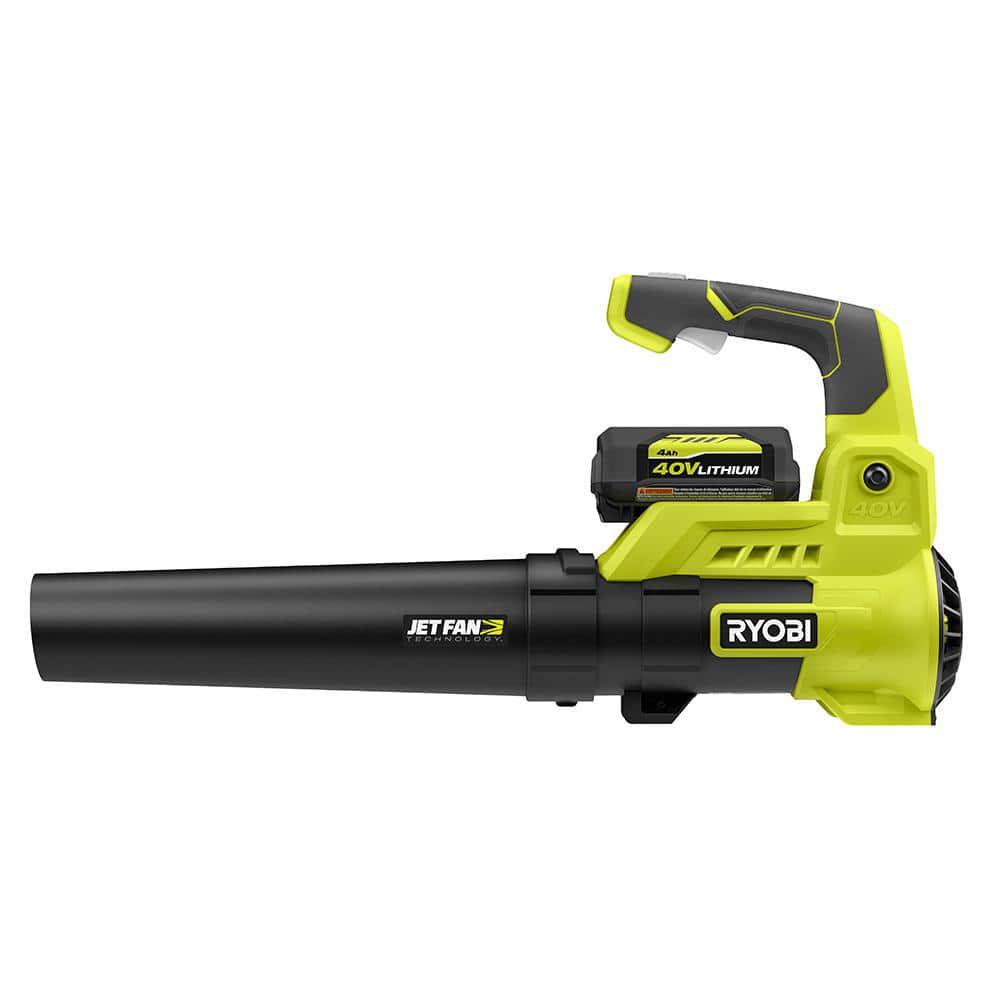 RYOBI 40V 110 MPH 525 CFM Cordless Battery VariableSpeed Jet Fan Leaf Blower with