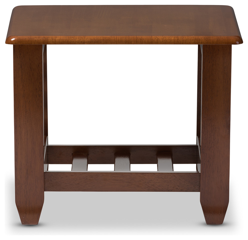 Larissa Mission Style Cherry Finished Brown Wood Occasional End Table   Craftsman   Side Tables And End Tables   by Baxton Studio  Houzz