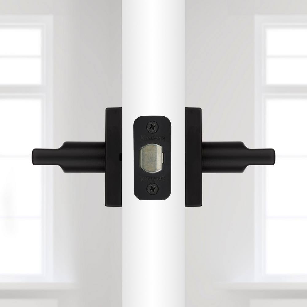 Kwikset Halifax Square Matte Black HallCloset Door Lever (4-Pack) 720HFLSQT5144PK