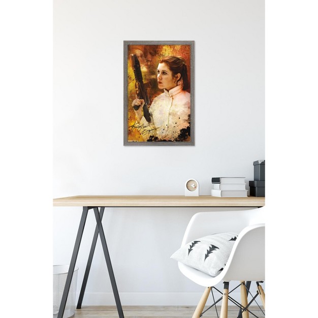 Trends International Star Wars Saga Princess Leia Signature Framed Wall Poster Prints