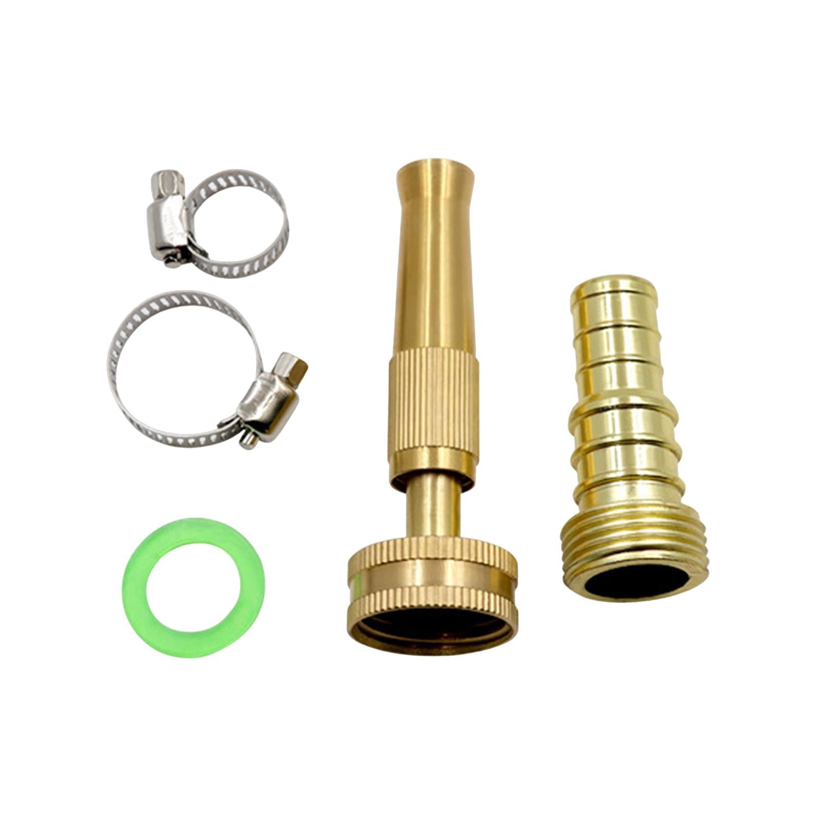 Brass Adjustable Hose Nozzle High Power Jet Sprayer Pressure Spray Attachment Quick Connector Garden Hose Nozzle for Home Cleaning