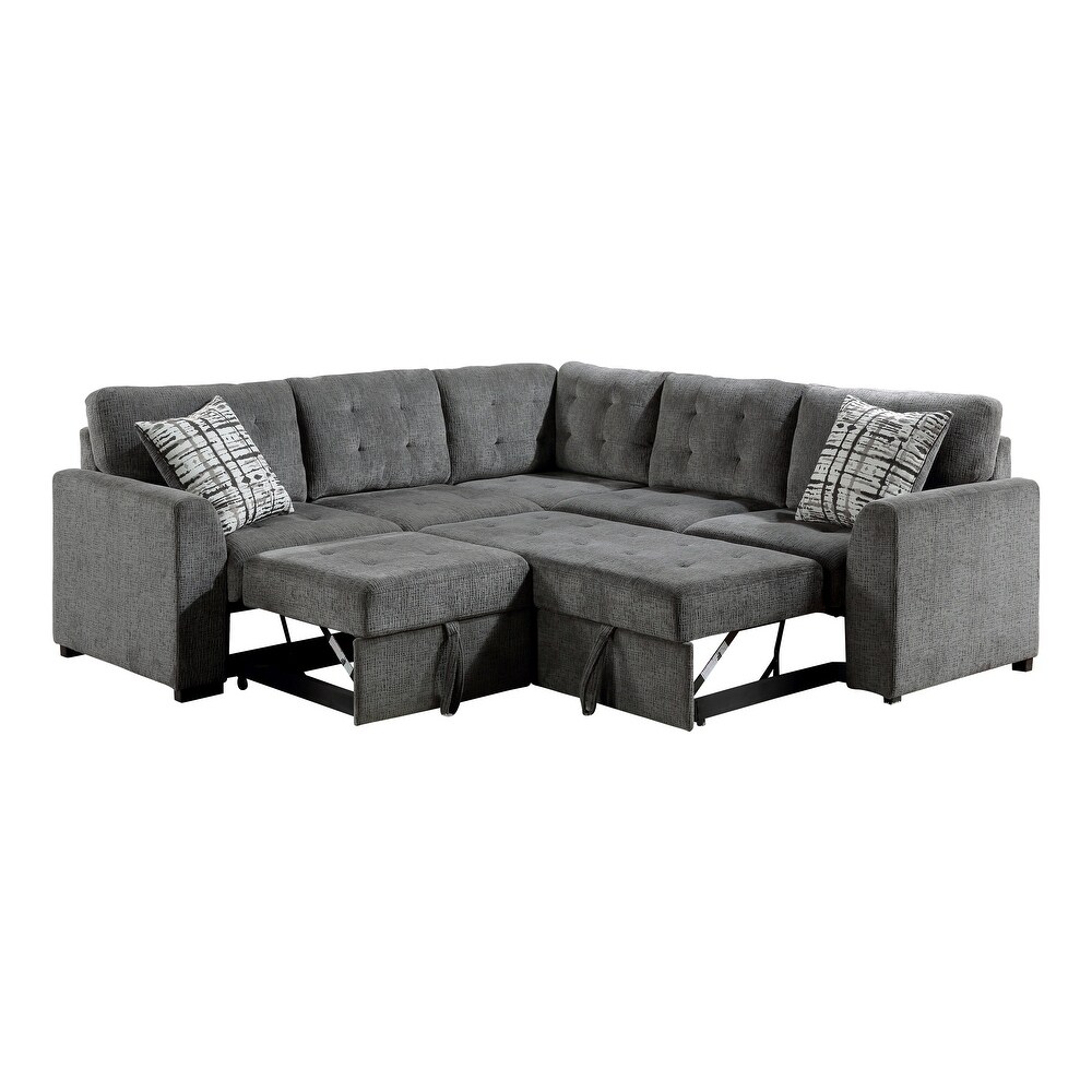 Orma Sectional Sofa with Pull Out Bed and Ottoman