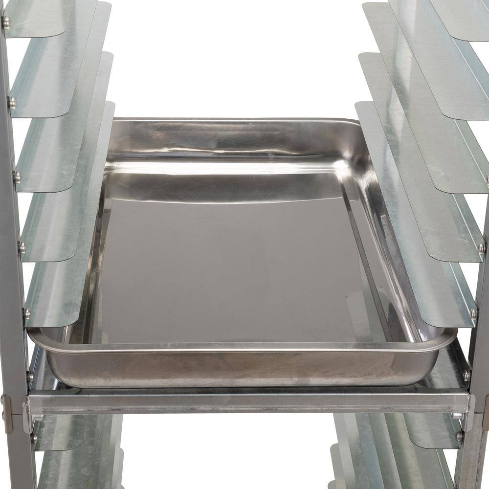 cadeninc 20-Tier Rolling Metal Pie Plate Cart with Wheels in Silver MIX-LQSY-285