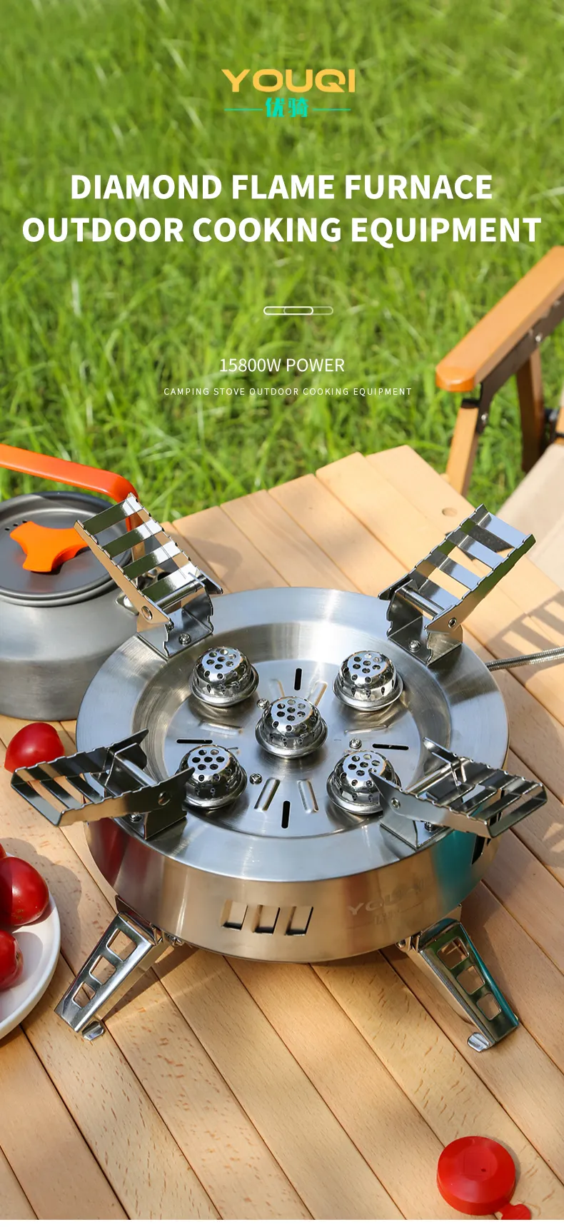 Outdoor Gas Burner Windproof Camping Stove Portable Folding Ultralight Split Lighter Tourist Equipment For Camping Hiking