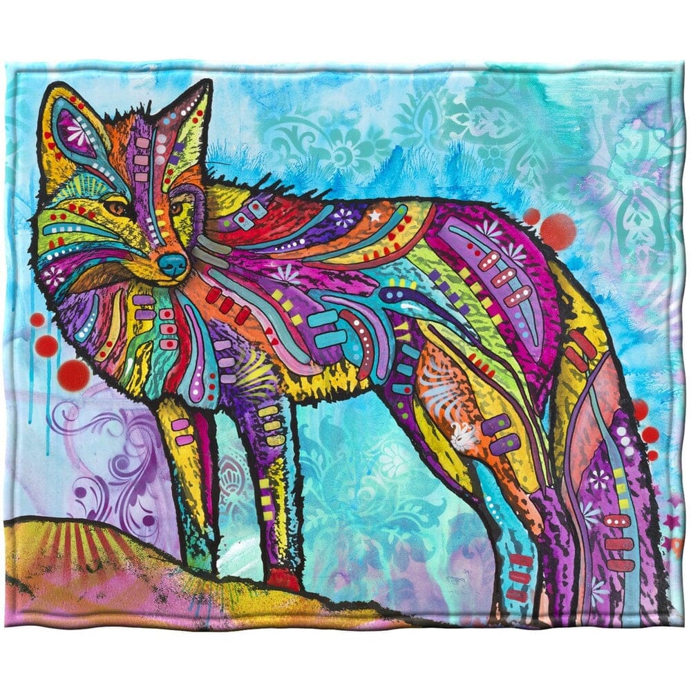 Fox Super Soft Plush Fleece Throw Blanket by Dean Russo