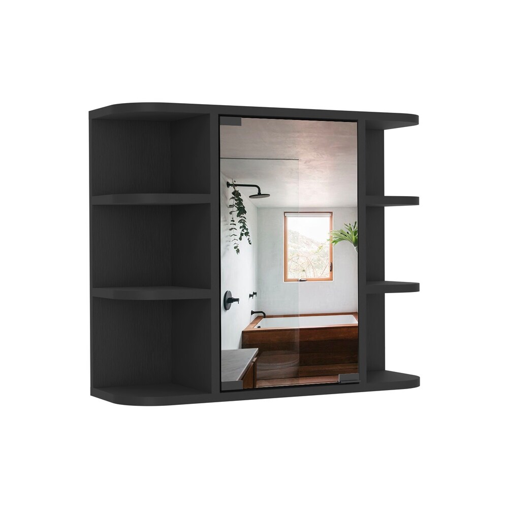 Medicine Cabinet  Six External Shelves Mirror