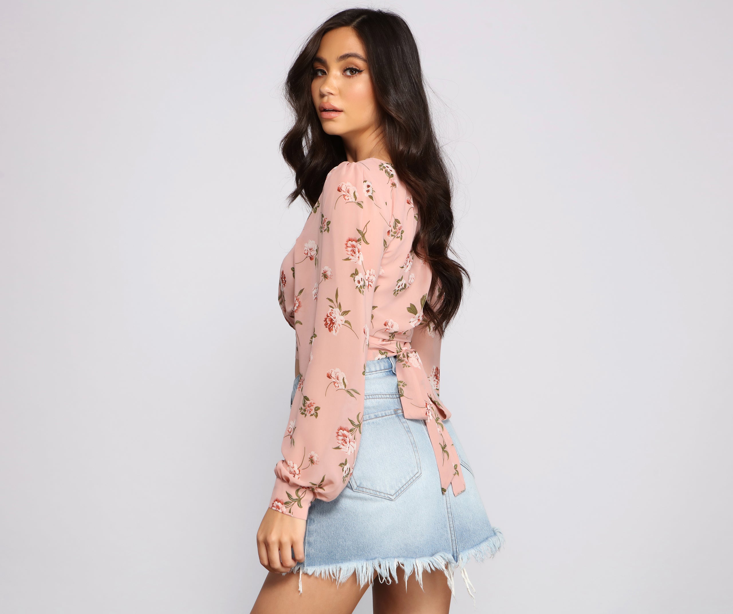 A Spring Mood Floral Crop Top