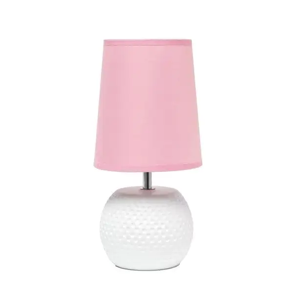 Simple Designs Studded Texture Ceramic Table Lamp