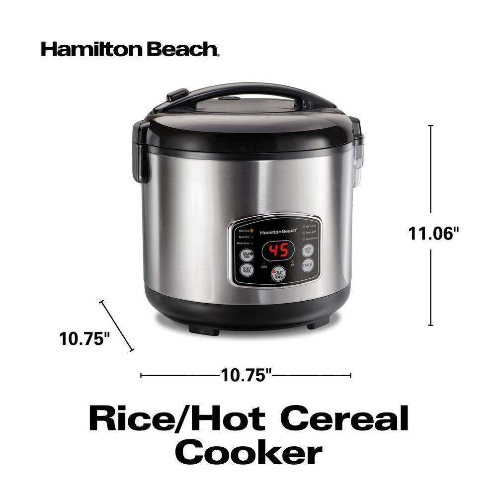 Hamilton Beach 14-Cup Stainless Steel RiceHot Cereal Cooker 37548