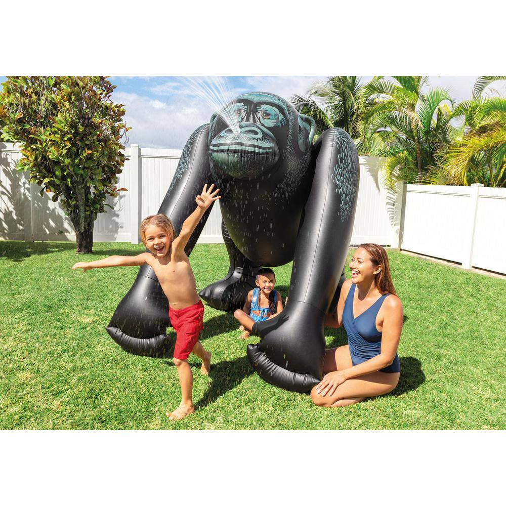 Intex 70 in. Outdoor Inflatable Gorilla Kids Play Sprinkler Age 3 and Up 56595EP