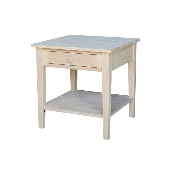 Spencer Square Solid Parawood End Table - 24 in. W x 24 in. D x 25 in. H