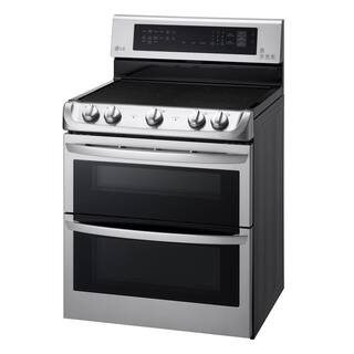 LG 7.3 cu. ft. Double Oven Electric Range with ProBake Convection Self Clean and EasyClean in Stainless Steel LDE4413ST