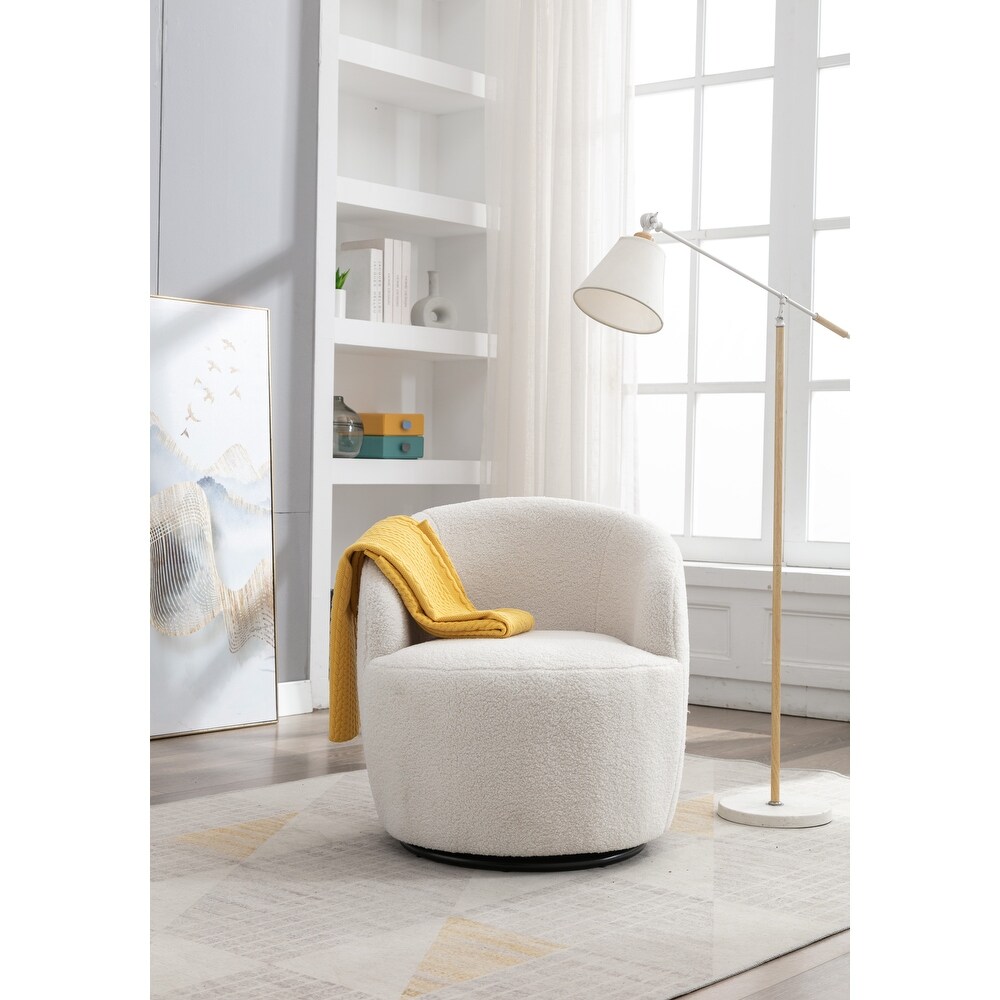 Swivel Chair for Living Room Bedroom  Corner Chairs for Small Space  Barrel Chair Round Accent Chair Armchair Club Arm Chairs