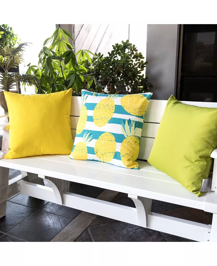 Homey Cozy Pineapple Stripe Outdoor Pillow