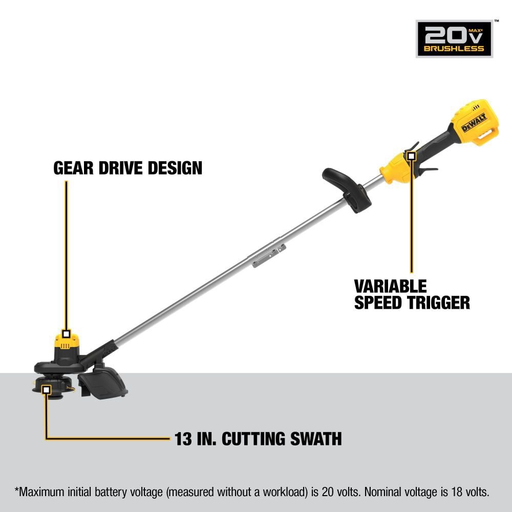 DEWALT 20 V MAX* 13 In. Cordless String Trimmer (Tool Only) DCST925B from DEWALT