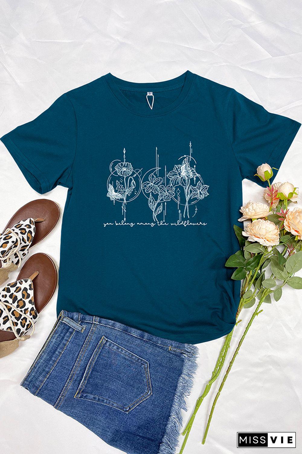 You Belong Among the Wildflower Graphic T-Shirt Wholesale