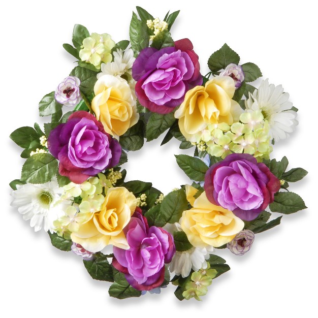 Decorated Wreaths With Daisies Roses And Hydrangeas 18 quot