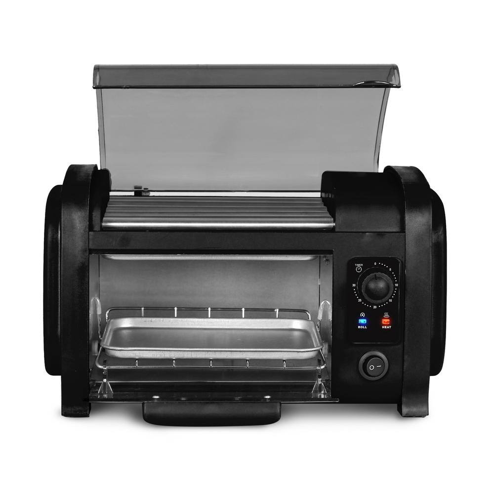 Elite Cuisine Cuisine Black Hot Dog Roller and Toaster Oven EHD-051B