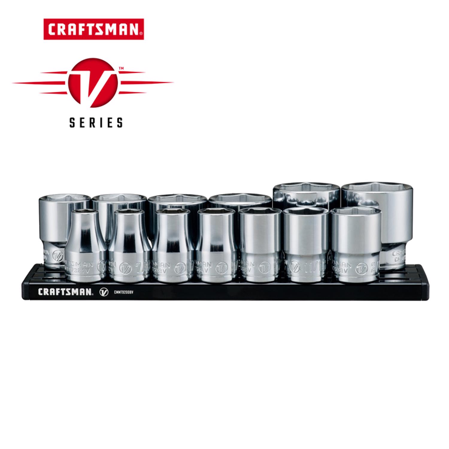 Craftsman V-Series 1/2 in. drive SAE 6 Point Socket Set 13 pc