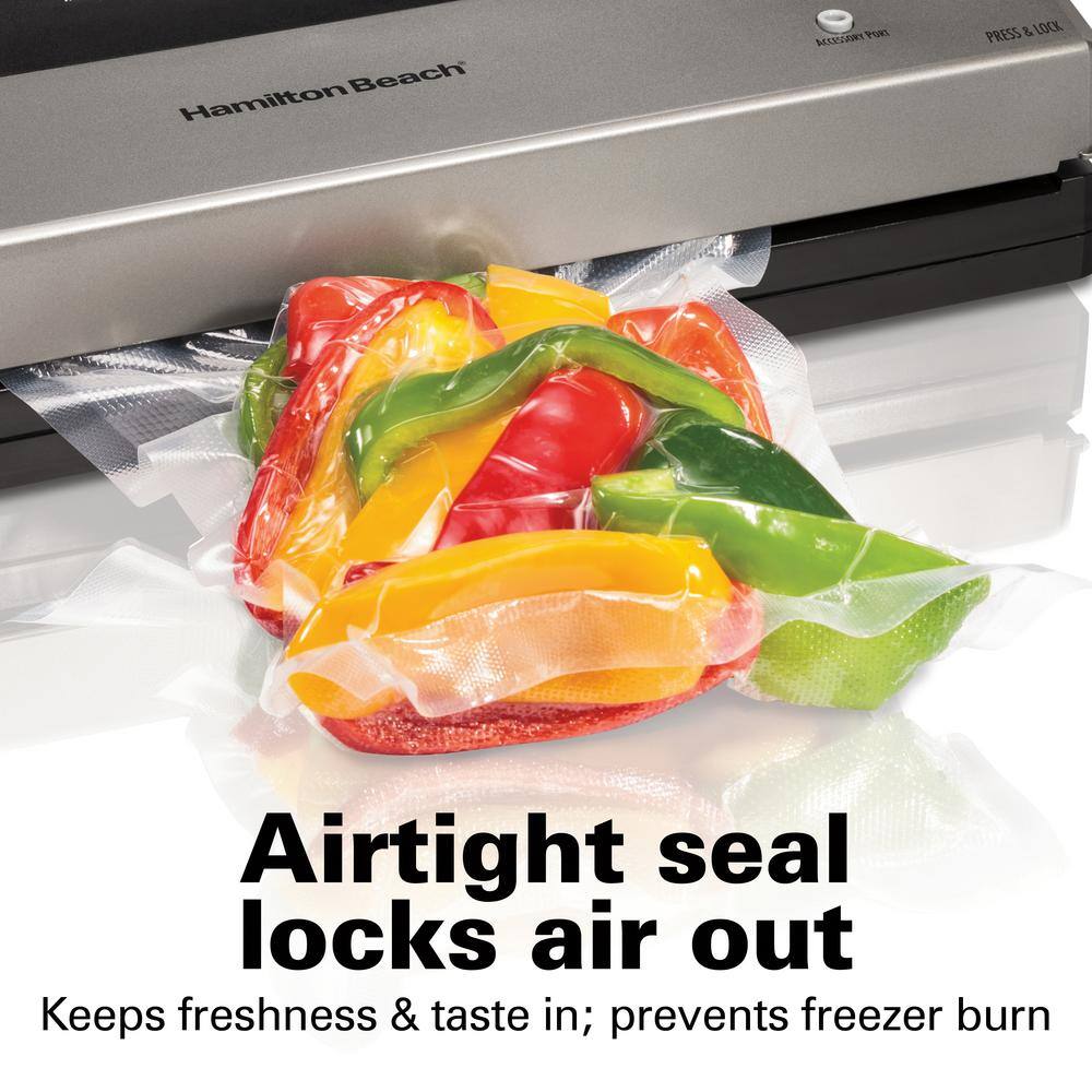 Hamilton Beach Nutrifresh Black Food Vacuum Sealer with Extended Seal 78214