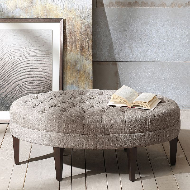 Madison Park Chase Surfboard Tufted Ottoman