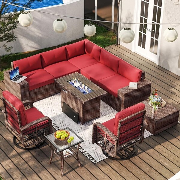 10Piece Wicker Sectional Sofa Set