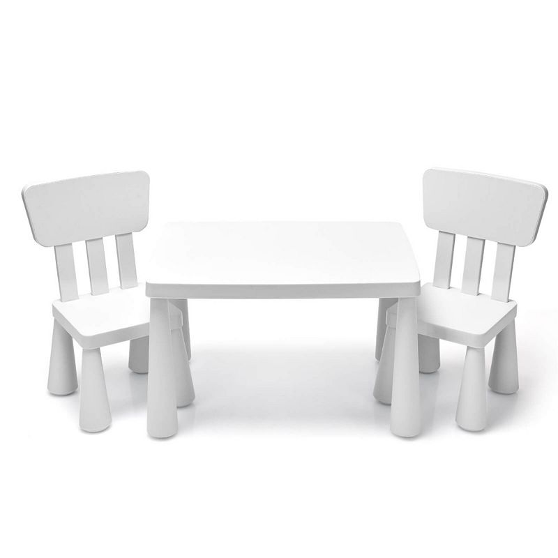 3 Pieces Toddler Multi Activity Play Dining Study Kids Table and Chair Set