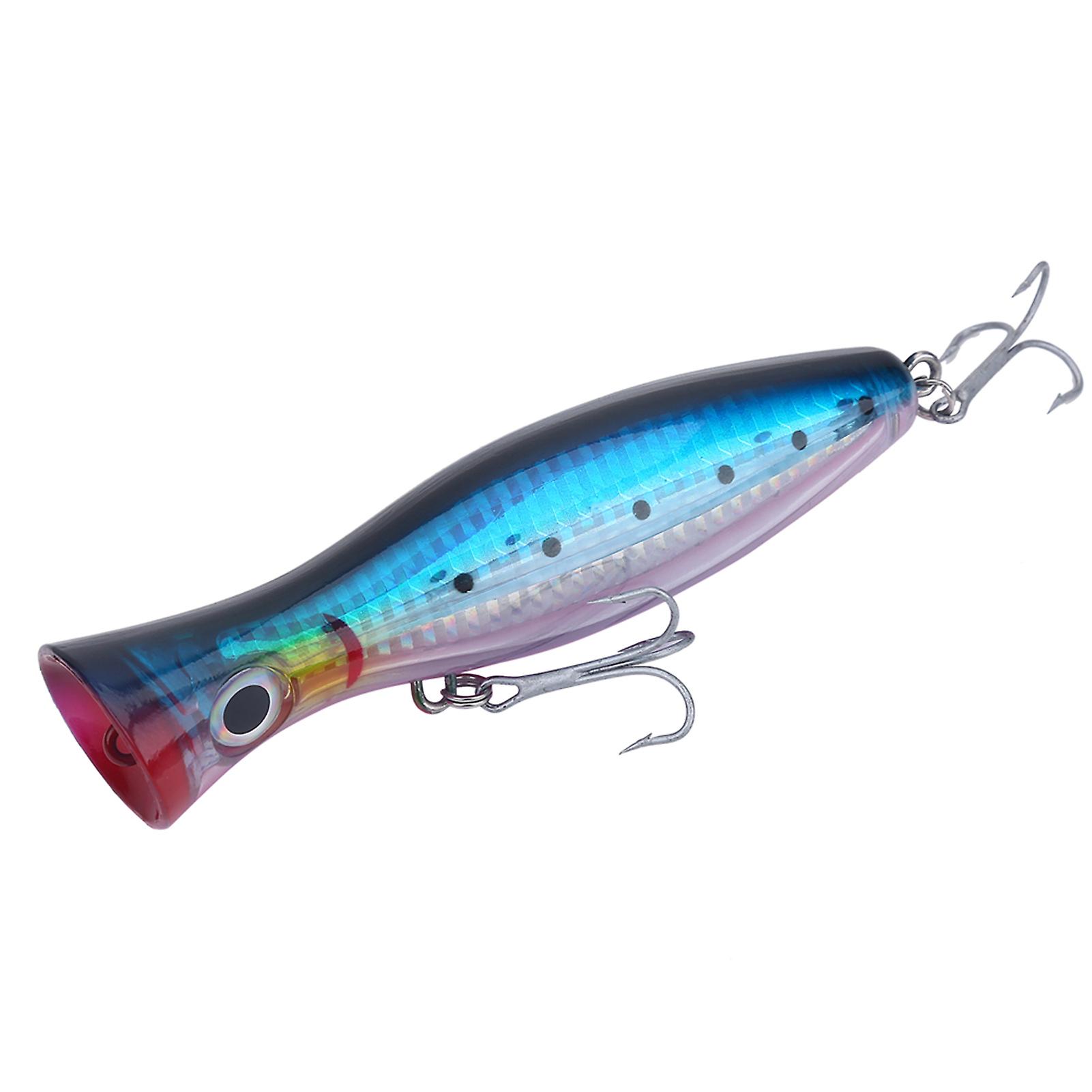 Fishing Lures Lifelike Popper Bait Swimbaits With Treble Hook (purpleandblue)