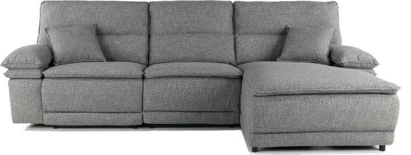 Merino Charcoal Gray 3-Piece Right Chaise Power Reclining Sofa