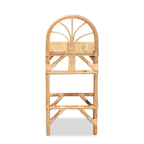 Seville Modern and Contemporary Natural Finished Rattan Counter Stool