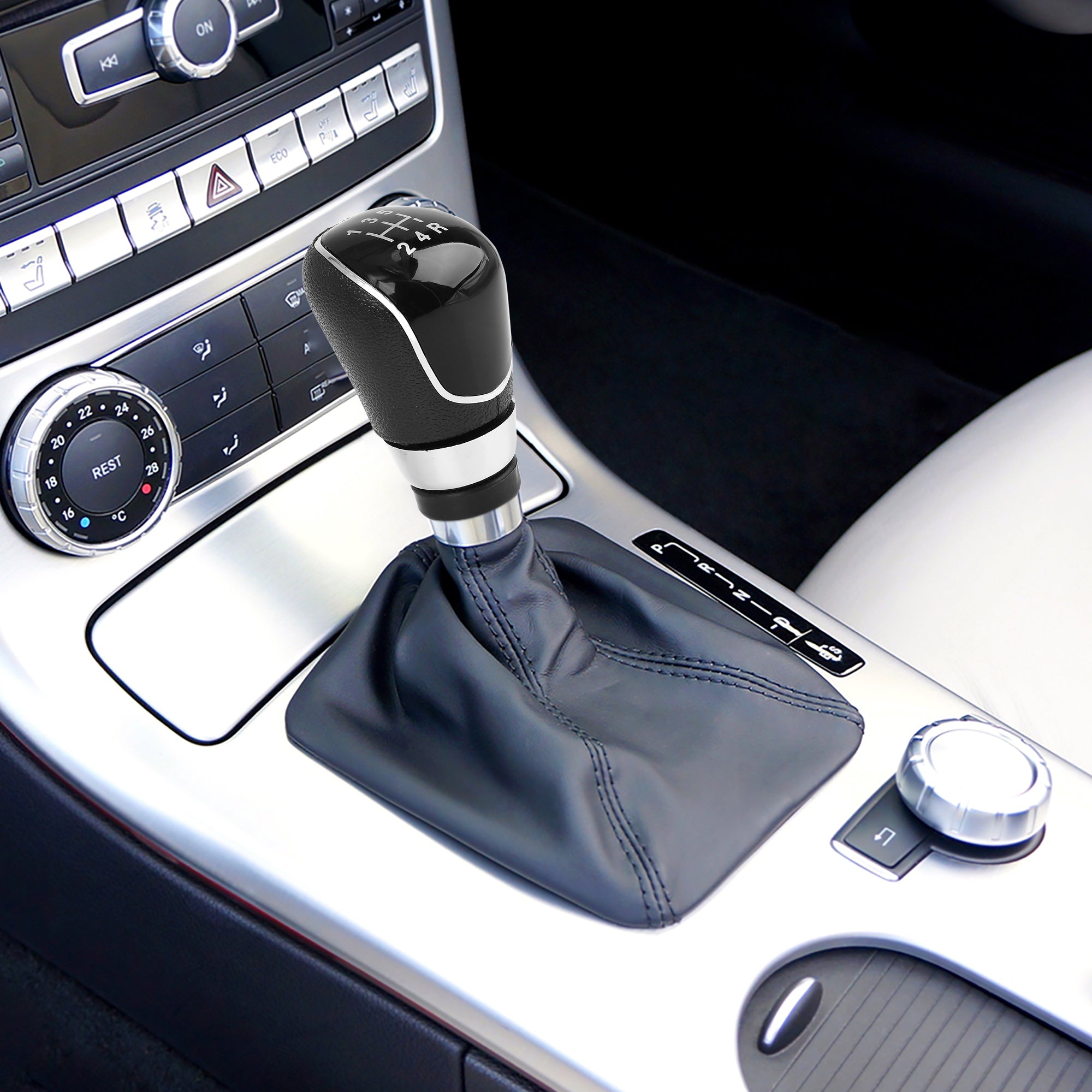 Car Manual 5-Speed Gear Stick Shift Knob Lever Cover Plastic Black for Ford Focus