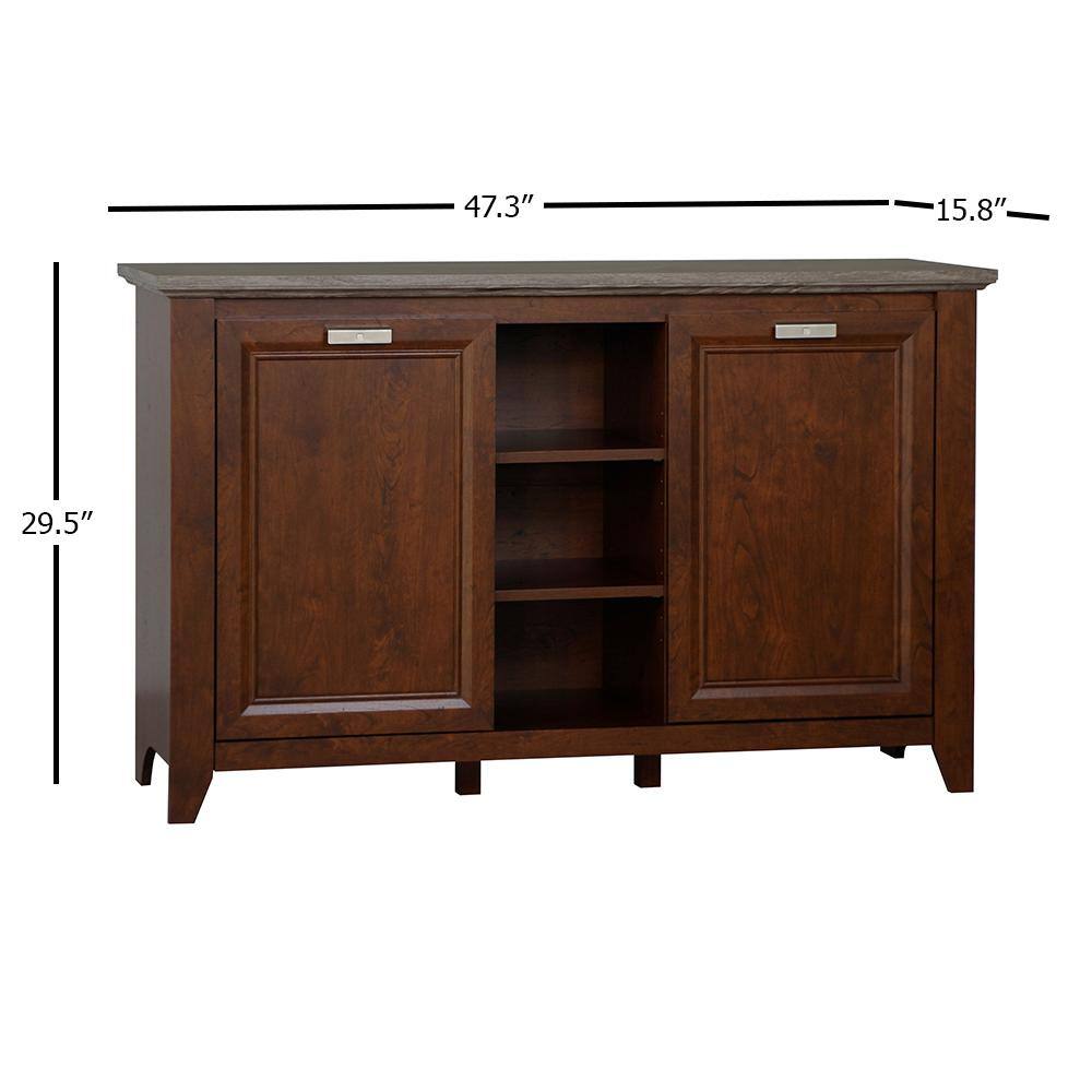 SAINT BIRCH Kenneth Cherry and Gray Oak File Cabinet SBSD4225CFCG