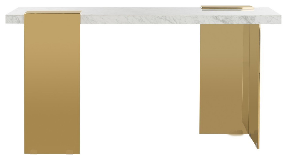 Provo Marble Console Table Marble/Brass   Contemporary   Console Tables   by V.S.D Furniture  Houzz