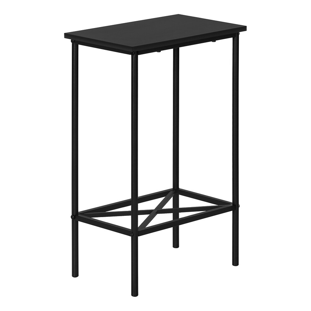 Accent Table  Side  End  Narrow  Small  2 Tier  Living Room  Bedroom  Metal  Laminate  Contemporary  Modern