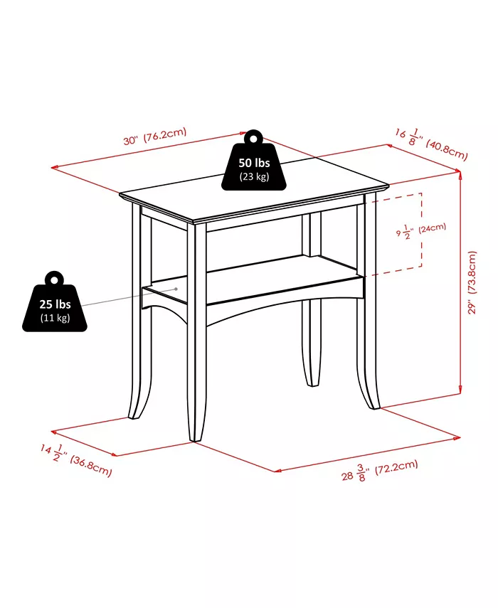 Winsome Camden 29.06 Wood Console Table