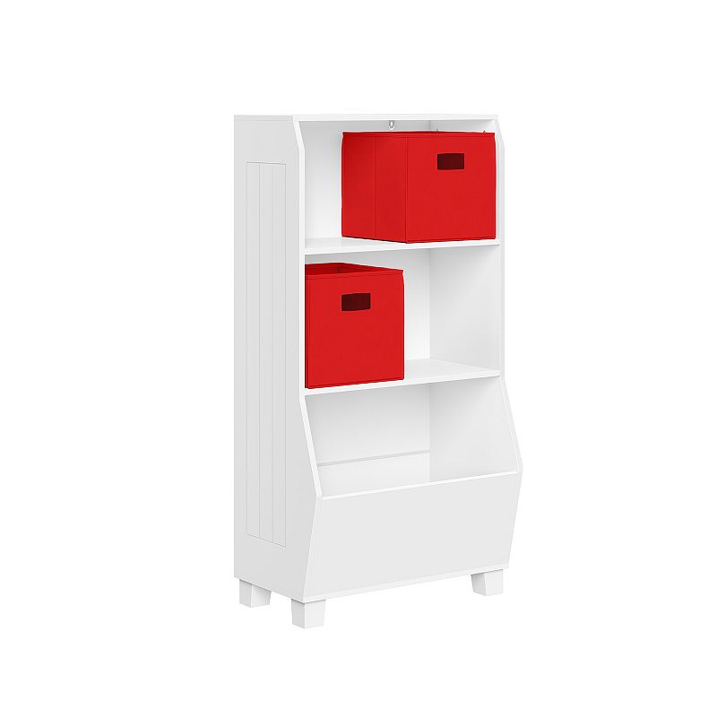 RiverRidge Home Kids 2-Shelf 2-Bin Bookcase and Toy Organizer Floor Decor