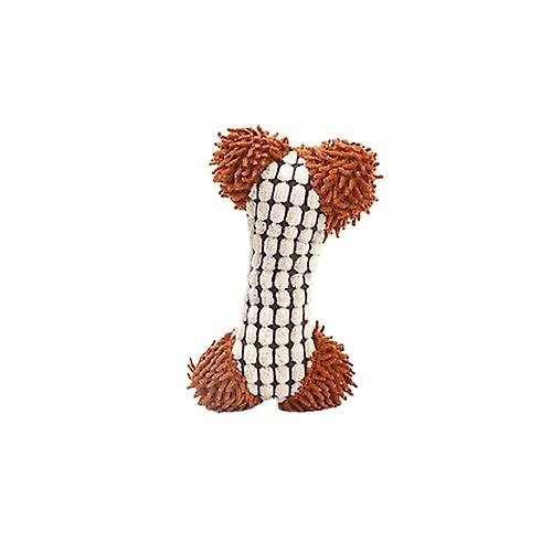 Soft plush dog squeaky bone toy