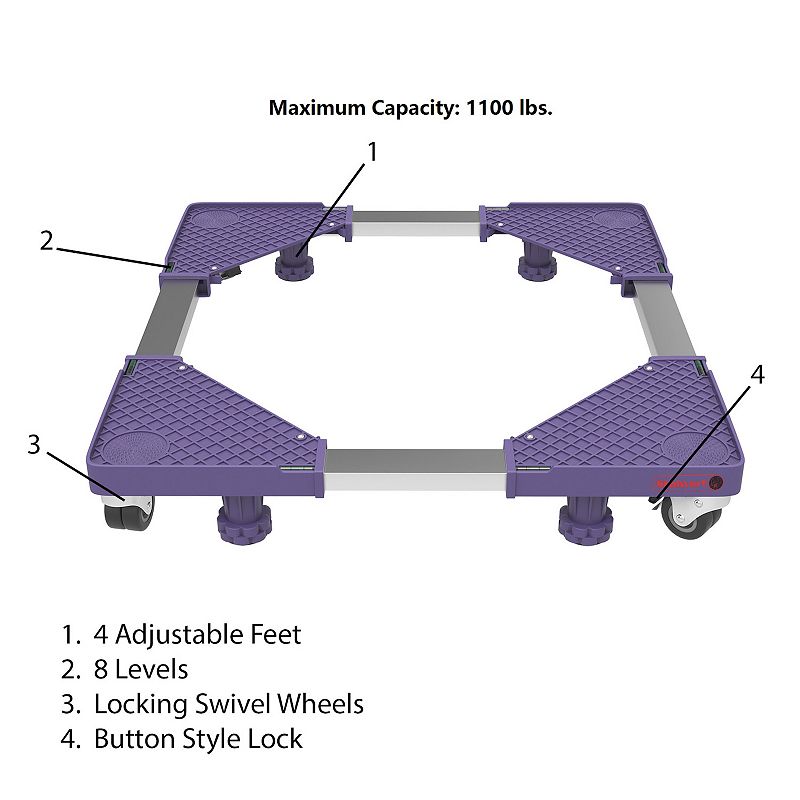 Stalwart Multipurpose Locking Swivel Wheel Dolly