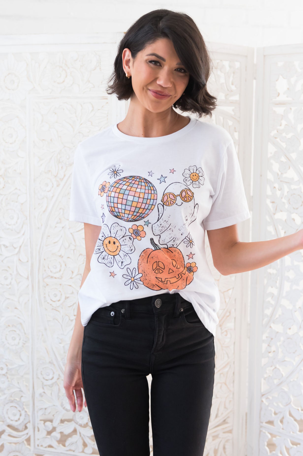 Retro Halloween Modest Graphic Tee