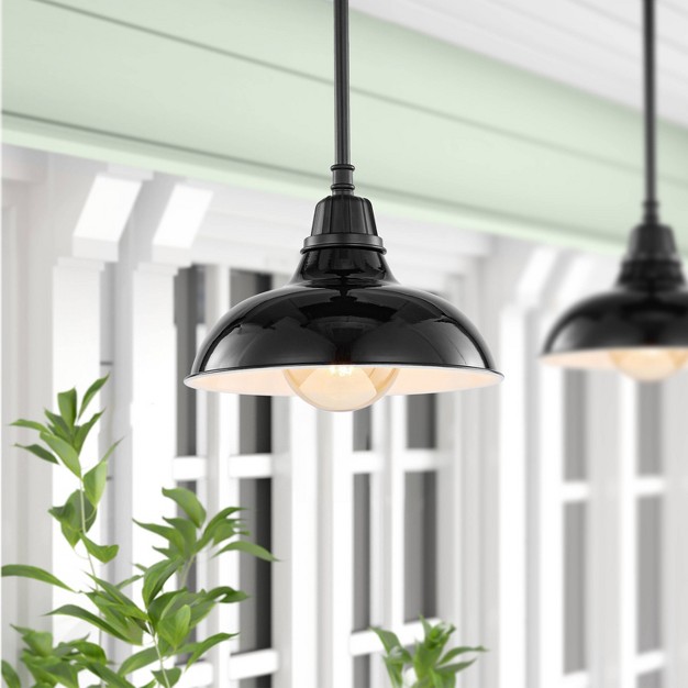 1 light Jasper Farmhouse Industrial Iron Led Pendant Jonathan Y