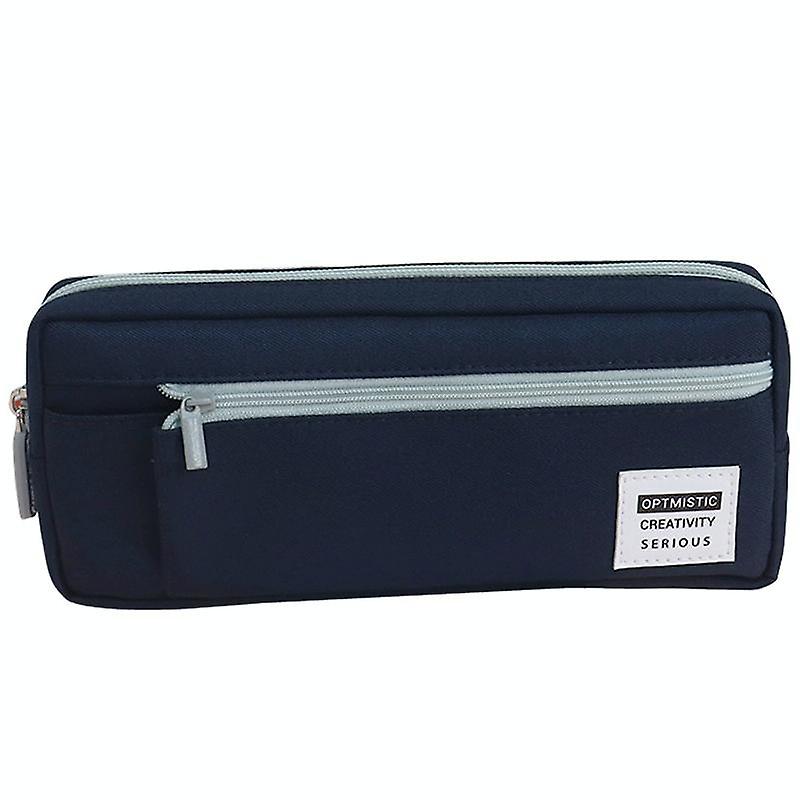 QH2012 Simple Multifunctional Portable Large Capacity Pencil Case(Blue)