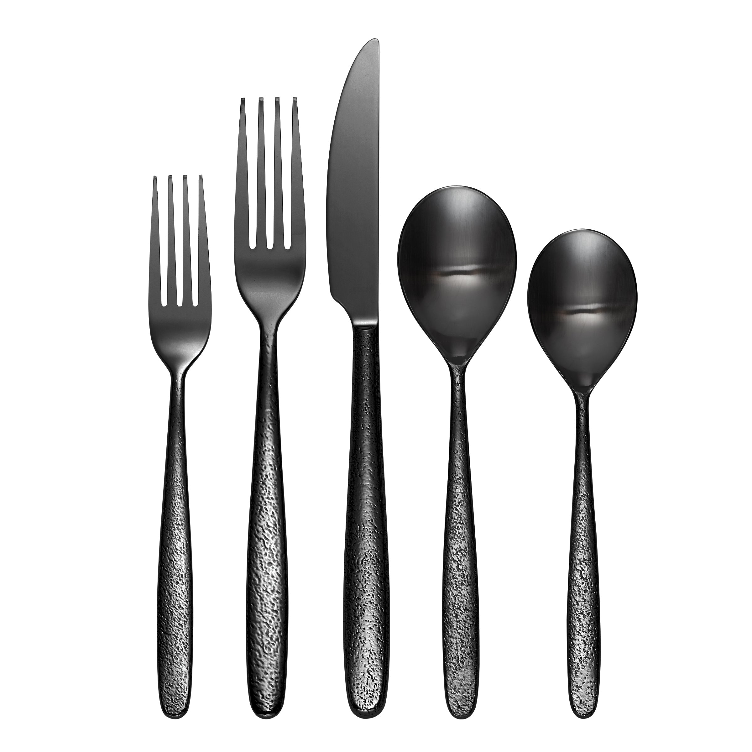 Storm Black 20 Piece Everyday Flatware Set