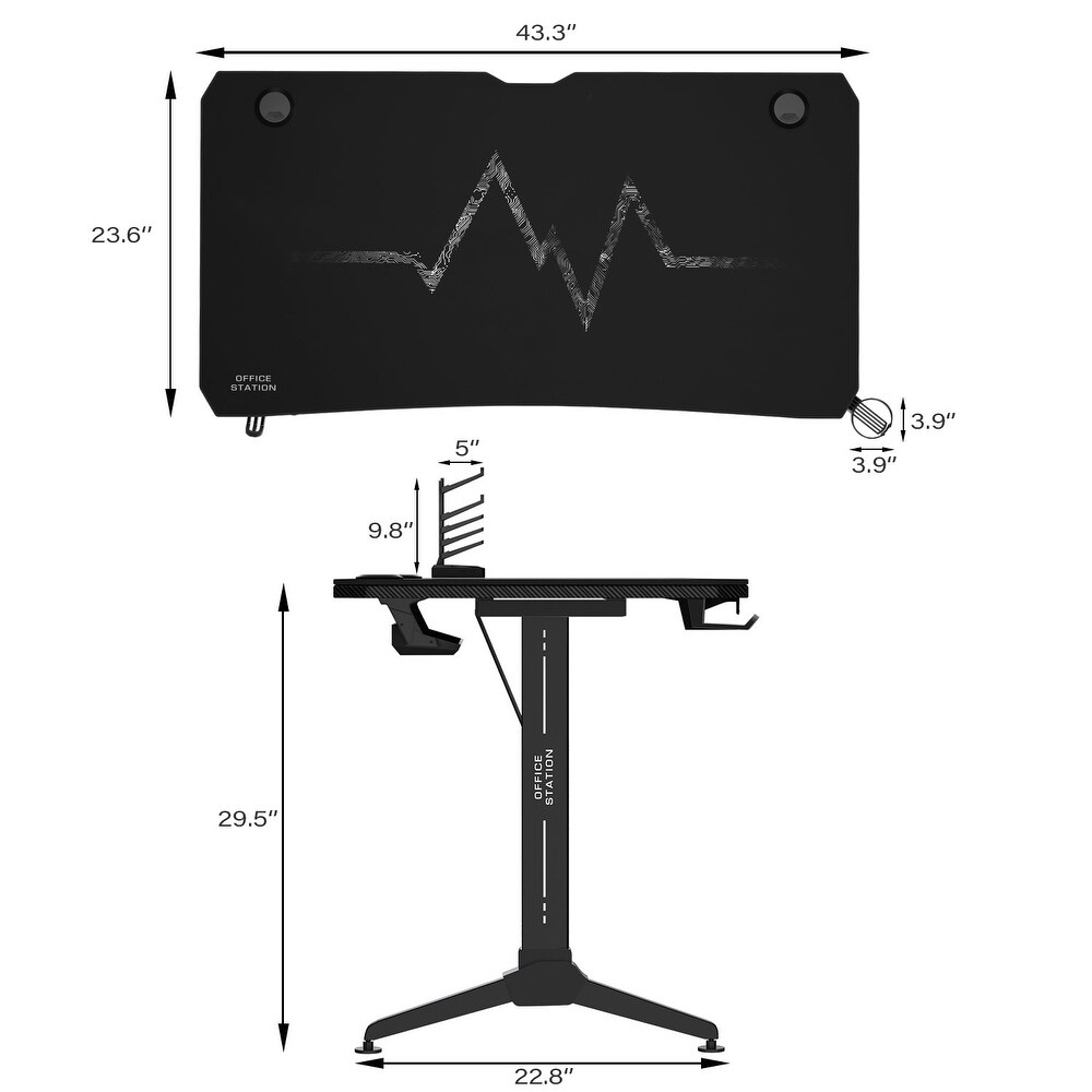 Homall Y Shaped Gaming Desk Computer Desk Table